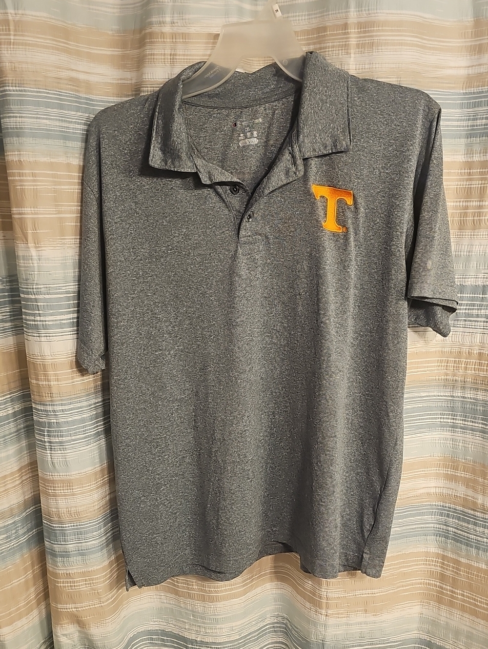 Champion Gray Polo with Orange 'T' Patch